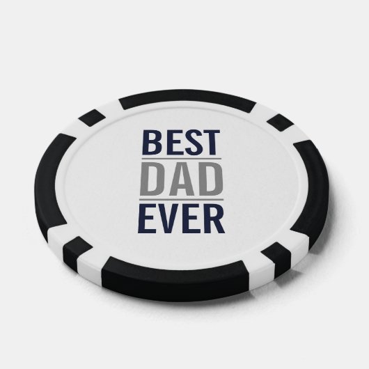 Bester Vater je | Modernes Minimalistisch Pokerchips (Einzeln)
