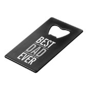 Bester Vater je | Modernes Schwarz Geldbeutel Flaschenöffner (Vorderseite Schrägansicht)
