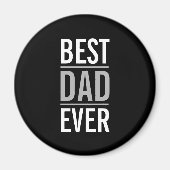 Bester Vater je | Modernes Schwarz Magnet (Vorne)