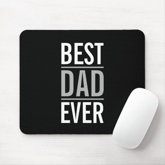 Bester Vater je | Modernes Schwarz Mousepad (Mit Mouse)