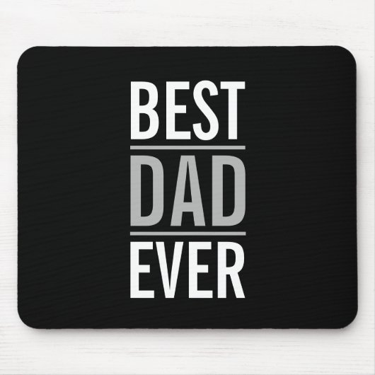 Bester Vater je | Modernes Schwarz Mousepad (Vorne)