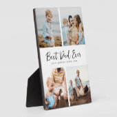 Bester Vater je Modernes Script 4 FotoCollage Fotoplatte (Seite)