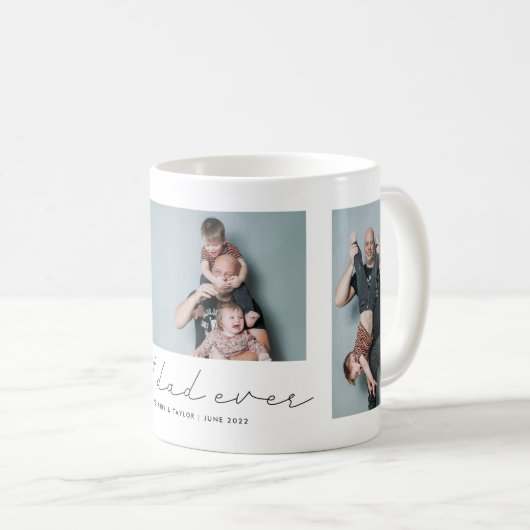 Bester Vater je Modernes Skript-Foto Kaffeetasse (VorderseiteRechts)