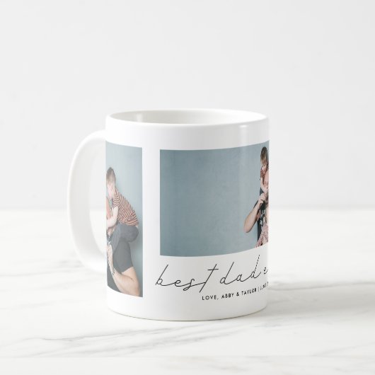 Bester Vater je Modernes Skript-Foto Kaffeetasse (Vorderseite Links)