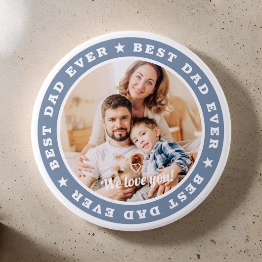 Bester Vater je Modernes Star Custom Foto Button