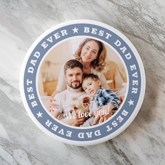 Bester Vater je Modernes Star Custom Foto Button