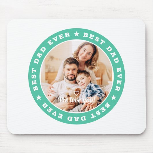 Bester Vater je Modernes Star Custom Foto Mousepad (Vorne)