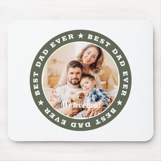 Bester Vater je Modernes Star Custom Foto Mousepad (Vorne)