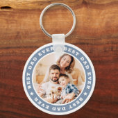 Bester Vater je Modernes Star Custom Foto Schlüsselanhänger (Vorderseite)