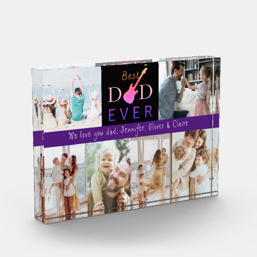 Bester Vater je Modernes Vatertag Foto Display (Links)