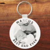 Bester Vater je Modernes Vatertag Foto Schlüsselanhänger (Vorderseite)