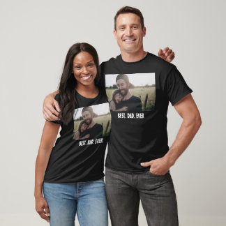 Bester Vater je - Modernes Vatertag Foto T-Shirt