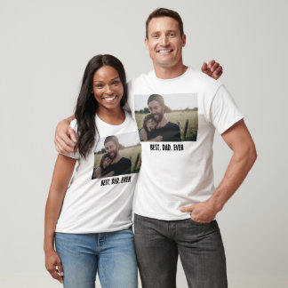Bester Vater je - Modernes Vatertag Foto T-Shirt