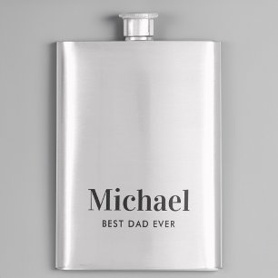 Bester Vater je Monogramm Flachmann
