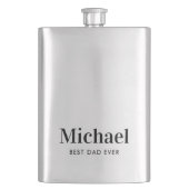 Bester Vater je Monogramm Flachmann (Vorderseite)