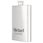 Bester Vater je Monogramm Flachmann (Links)