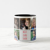 Bester Vater je Monogramm Fotolack-Trend Zweifarbige Tasse (Mittel)