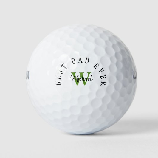 Bester Vater je Monogramm Golfball (Vorderseite)