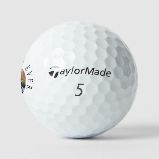 Bester Vater je Monogramm Kind Foto TP 5 Golfball (Logo)