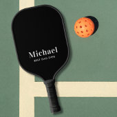 Bester Vater je Monogramm Schwarz Pickleball Schläger