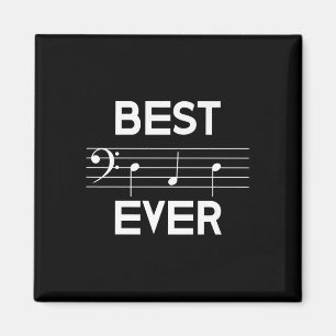 Bester Vater je Music B Clef Note Vathers Day Gesc Magnet