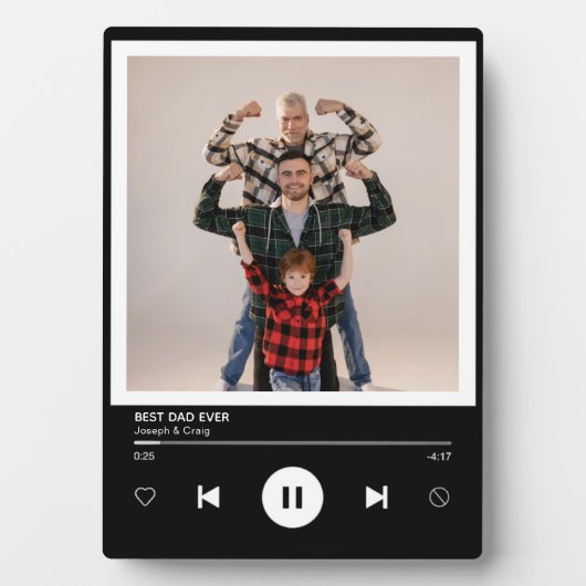 Bester Vater je Music Player Foto - Achtung Fotoplatte (Vorderseite)
