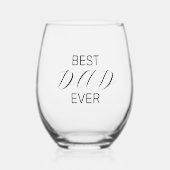 Bester Vater je | Muttertag der Eleganten Weinglas Ohne Stiel (Vorderseite)