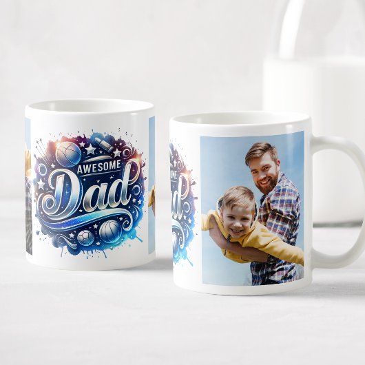 Bester Vater je nach Foto Sport Kaffeetasse