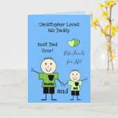 Bester Vater je nach Kindergeburtsgrüße Karte (Gelbe Blume)