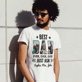 Bester Vater je nach Kundenwunsch für Fotocollage  T-Shirt