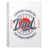 Bester Vater je Name Golf Progress Notizblock (Vorderseite)