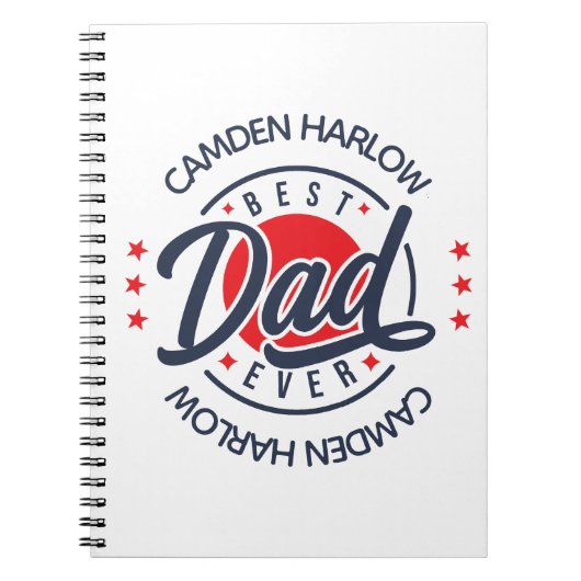 Bester Vater je Name Golf Progress Notizblock (Vorderseite)