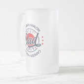 Bester Vater je Name Mattglas Bierglas (Vorderseite Links)