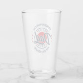 Bester Vater je Name Red White Blue Glas (Rückseite)