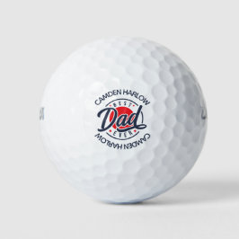 Bester Vater je Name Red White Blue Golfball