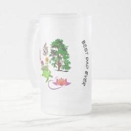Bester Vater je Naturpark Lotus Mattglas Bierglas