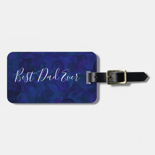 Bester Vater je Navy Einzigartiges Vatertag Gepäckanhänger (Vorderseite horizontal)