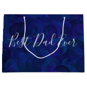 Bester Vater je Navy Einzigartiges Vatertag Große Geschenktüte (Vorderseite)