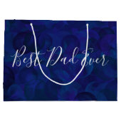 Bester Vater je Navy Einzigartiges Vatertag Große Geschenktüte (Rückseite)