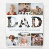 Bester Vater je | Neun FotoCollage Mousepad (Vorne)