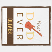 Bester Vater je Niedlich Cool Moderne Moderne Tren Fleecedecke (Vorderseite (Horizontal))