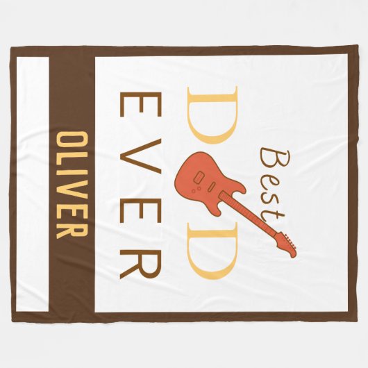 Bester Vater je Niedlich Cool Moderne Moderne Tren Fleecedecke (Vorderseite (Horizontal))