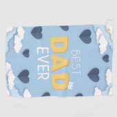 Bester Vater je Niedlich Vatertag Golfhandtuch (Horizontal)