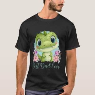 Bester Vater je Niedlicher grüner Dinosaurier Them T-Shirt