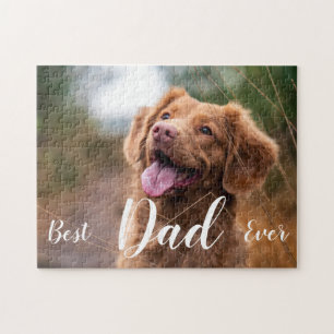 Bester Vater je Niedlicher Hund Foto Hund Vater Puzzle