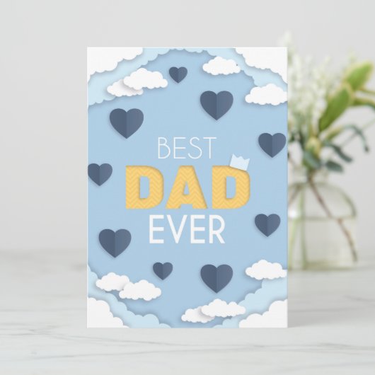 Bester Vater je Niedlicher Vatertag (Stehend Vorderseite)