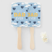 Bester Vater je Niedlicher Vatertag Fächer (Vorne und Hinten)