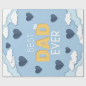 Bester Vater je Niedlicher Vatertag Geschenkpapier (Flach)