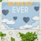 Bester Vater je Niedlicher Vatertag Geschirrtuch (Gefaltet)
