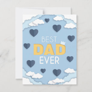 Bester Vater je Niedlicher Vatertag Karte